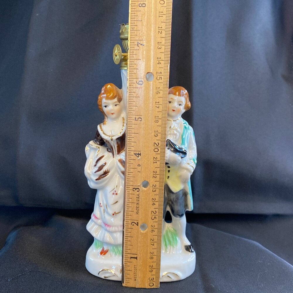 Vintage 1945-1952 Japan Nasco Del Coronado Colonial Porcelain Oil Lamp Base - Picture 11 of 12